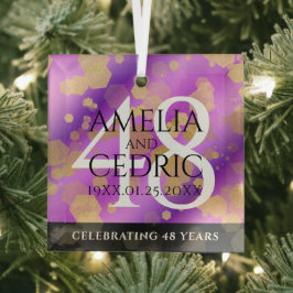 Elegant 48. Geburtstag von Amethyst Ornament Aus Glas