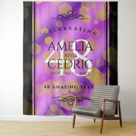 Elegant 48. Geburtstag von Amethyst Wandteppich