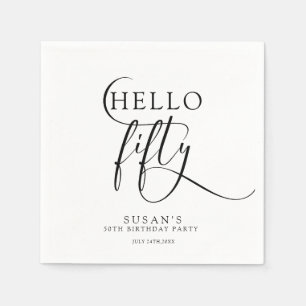 Elegant 50. 50. Geburtstag Serviette