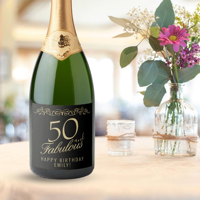 Elegant 50 and Fabulous Ornament 50th Birthday (Von Creator hochgeladen)