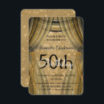 Elegant 50. Geburtstag Black and Gold Sparkle Einladung<br><div class="desc">50. Geburtstag Schwarz und Gold Sparkle Vorhänge Party Einladungen. Diese Black and Gold 50 Birthay Einladungen können für eine 50 Jahre alte Feier angepasst werden.</div>