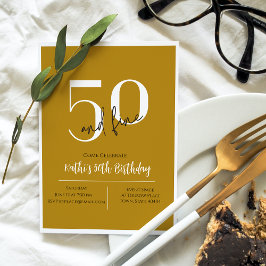 Elegant 50. Geburtstag Gold Einladung zum Geburtst