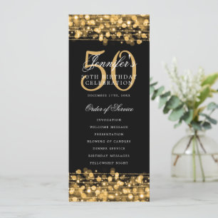 Elegant 50. Geburtstag Programm Gold mit vielen Da