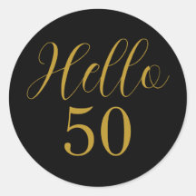 Elegant 50. Geburtstag Schwarzes Gold