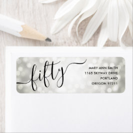 Elegant 50. Geburtstag Silberleuchten