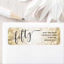 Elegant 50 Gold Glitzer Lights 50. Geburtstag