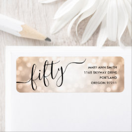 Elegant 50 Rose Gold Lights 50. Geburtstag