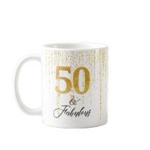 Elegant 50 und fabelhaft in Gold und Schwarz