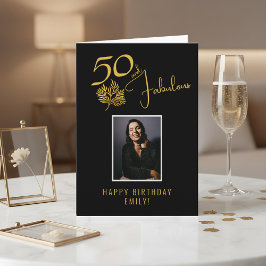 Elegant 50 und fabelhafte Twigs 50. Geburtstag Fot Karte