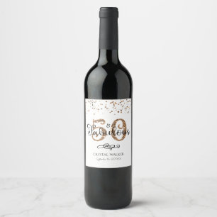 Elegant 50 und FABULOUS Kupfer Gold Black Weinetikett