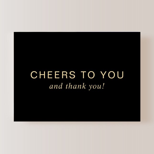 Elegant 50th Birthday Black Gold Dankeskarte (Von Creator hochgeladen)