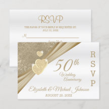 Elegant 50th Wedding Anniversary - RSVP
