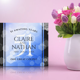 Elegant 51. Saphire Hochzeitstag Leinwanddruck