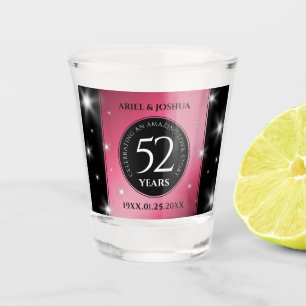 Elegant 52. Star Ruby Wedding Jubiläum Schnapsglas