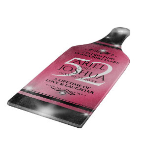 Elegant 52. Star Ruby Wedding Jubiläum Schneidebrett