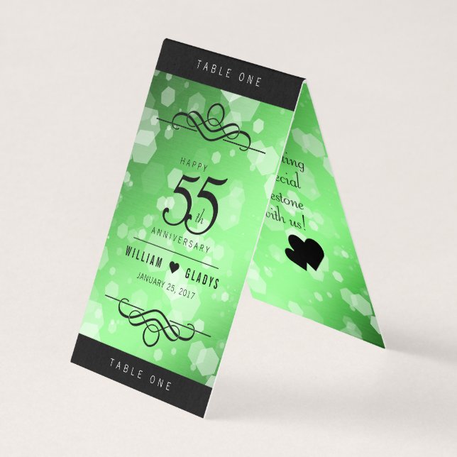 Elegant 55. Emerald Wedding Jubiläum (Vorderseite)