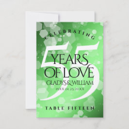 Elegant 55. Emerald Wedding Jubiläum Dankeskarte
