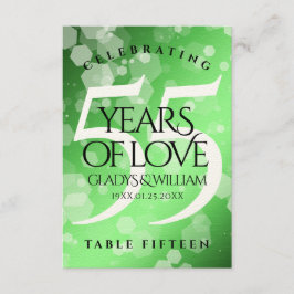 Elegant 55. Emerald Wedding Jubiläum Dankeskarte