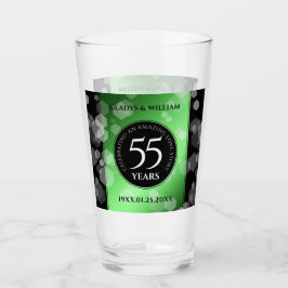 Elegant 55. Emerald Wedding Jubiläum Glas