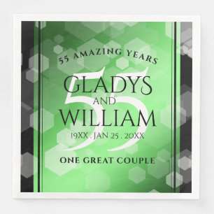 Elegant 55. Emerald Wedding Jubiläum Serviette