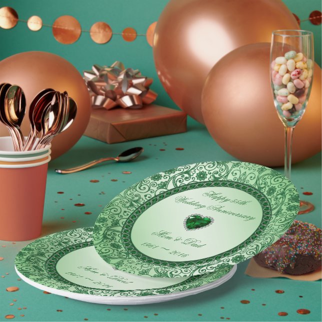 Elegant 55. Hochzeitspapier Pappteller (Multi)