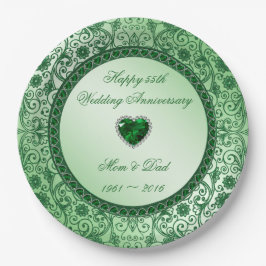 Elegant 55. Hochzeitspapier Pappteller