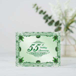 Elegant 55. Hochzeitstag 4,25 x 5,5 Einladung