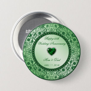 Elegant 55. Jahrestag der Hochzeit Button