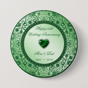 Elegant 55. Jahrestag der Hochzeit Button