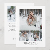 Elegant 5 Fotos Collage Wedding Vielen Dank