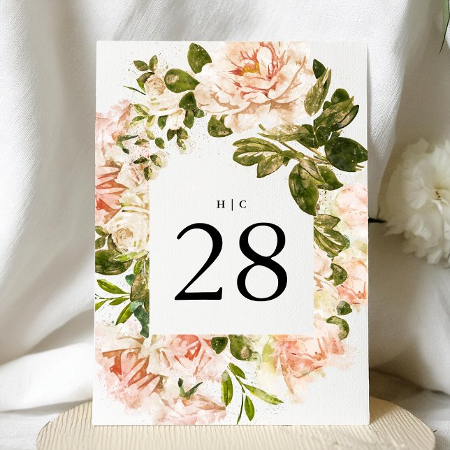 Elegant 5 x 7 Florals Hochzeiten Tischnummern (Von Creator hochgeladen)