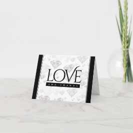 Elegant 60. 75. Diamond Wedding Jubiläum Dankeskarte