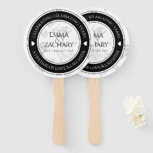 Elegant 60. 75. Diamond Wedding Jubiläum Fächer