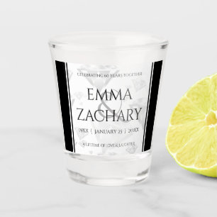 Elegant 60. 75. Diamond Wedding Jubiläum Schnapsglas
