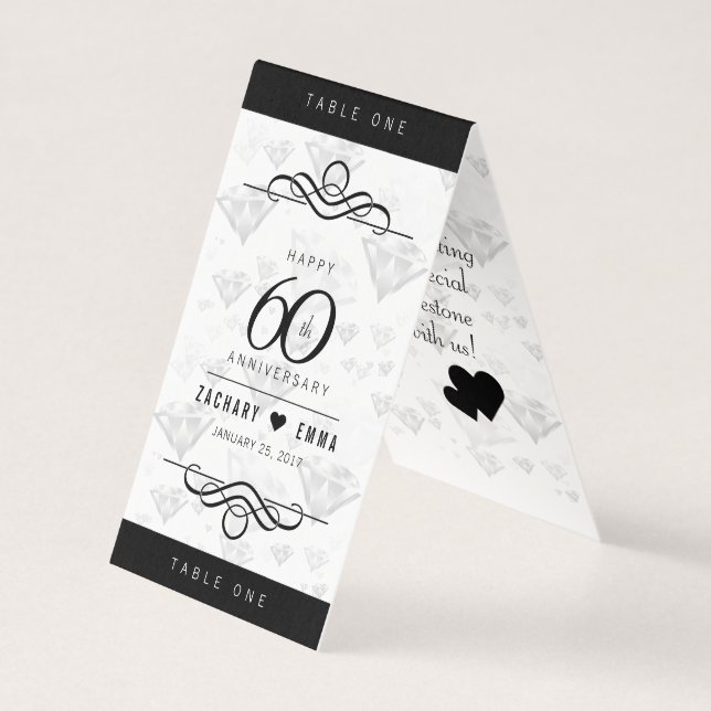 Elegant 60. Diamond Wedding Jubiläum (Vorderseite)