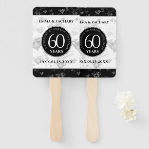 Elegant 60. Diamond Wedding Jubiläum Fächer