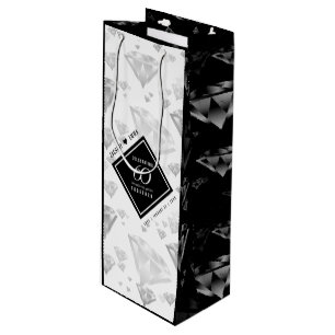 Elegant 60. Diamond Wedding Jubiläum Geschenktüte Für Weinflaschen