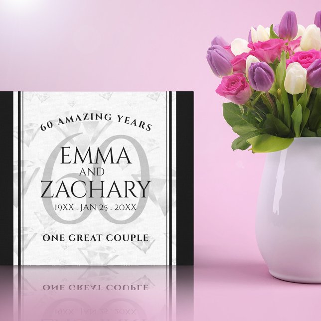 Elegant 60. Diamond Wedding Jubiläum Leinwanddruck (Von Creator hochgeladen)