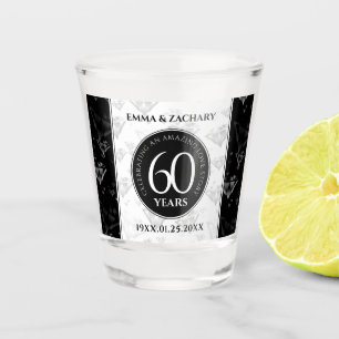 Elegant 60. Diamond Wedding Jubiläum Schnapsglas