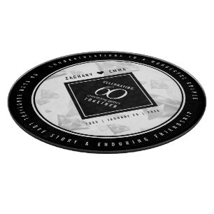 Elegant 60. Diamond Wedding Jubiläum Schneidebrett