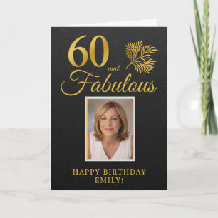 Elegant 60 und Fabulous Twigs 60. Geburtstagsfoto Karte