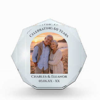 Elegant 60th Anniversary Arch Photo Keepsake Gift Fotoblock