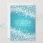 Elegant 60th Birthday Party Sparkling Wave Blue Einladung<br><div class="desc">Elegant 60th Birthday Party invitation design with sophisticated Sparkling Wave Blue motif,  custom name and date and additional text. Impress your family and friends with this stylish and modern design.</div>