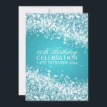 Elegant 60th Birthday Party Sparkling Wave Blue Einladung<br><div class="desc">Elegant 60th Birthday Party invitation design with sophisticated Sparkling Wave Blue motif,  custom name and date and additional text. Impress your family and friends with this stylish and modern design.</div>