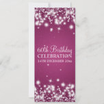 Elegant 60th Birthday Party Winter Sparkle Berry Einladung<br><div class="desc">Elegant 60th Birthday Party Einladung Design with sophisticated Winter Sparkle Berry Pink Motiv,  custom name and date and additional text Impress your family and friends with this stylish and modern design. Fully customizable! Easy to use and easy to personalize.</div>