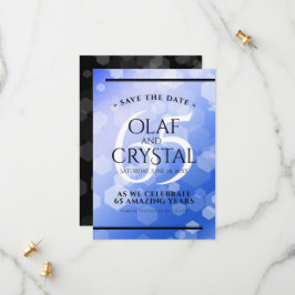 Elegant 65. Blue Sapphire Hochzeitstag Save The Date