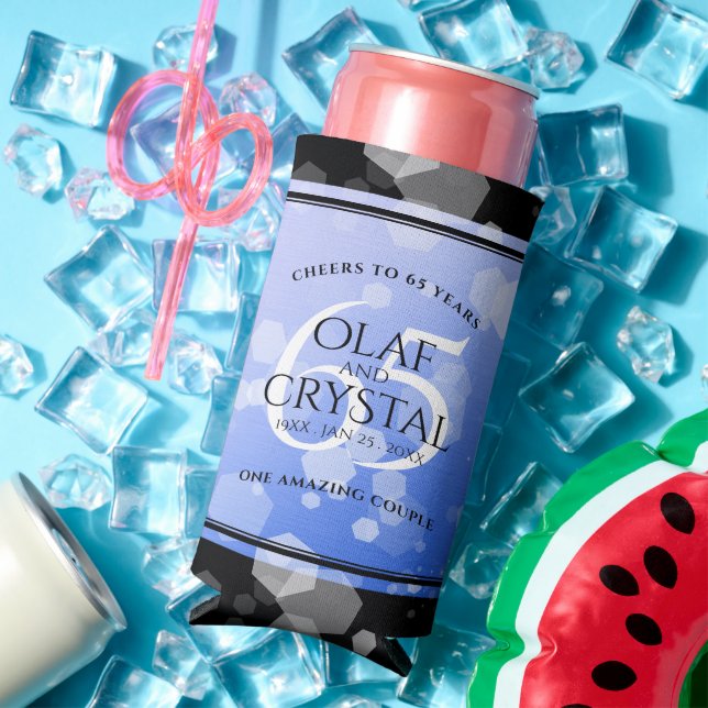 Elegant 65. Blue Sapphire Hochzeitstag Selters Dosenkühler (In Situ Sommer)