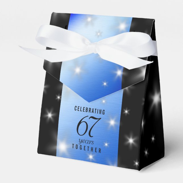 Elegant 67. Star Sapphire Hochzeit Jahrestag Geschenkschachtel (Vorderseite)