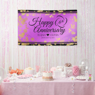 Elegant 6. Geburtstag von Amethyst Banner