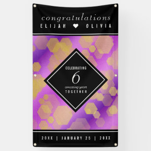 Elegant 6. Geburtstag von Amethyst Banner